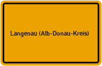 Ortsschild Langenau (Alb-Donau-Kreis)
